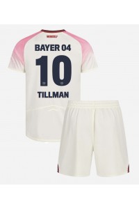 Bayer Leverkusen Malik Tillman #10 Babyklær Borte Fotballdrakt til barn 2025-26 Korte ermer (+ Korte bukser)